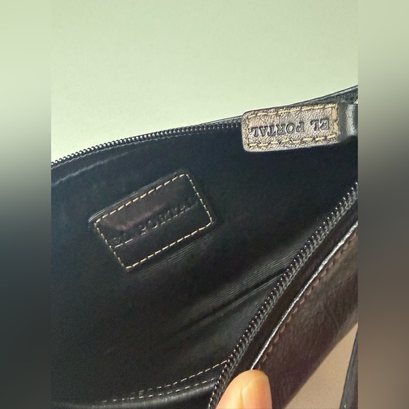 EL PORTAL Black Leather Vintage Bag - Picture 4 of 7